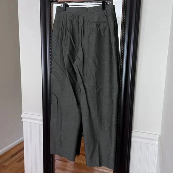EDDIE Bauer Wool Silk‎ Flat Front Trousers NWT Size 10 - Picture 2 of 4